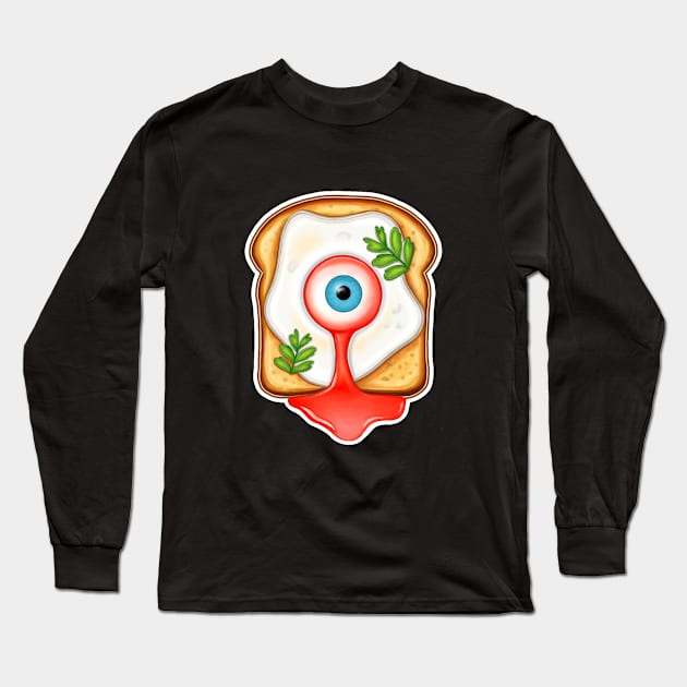 Halloween spooky fried eggs Long Sleeve T-Shirt by Meakm